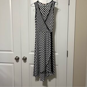 Black and White Striped Women's Dress